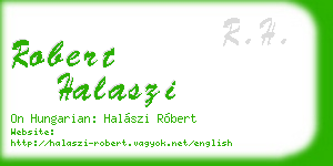 robert halaszi business card